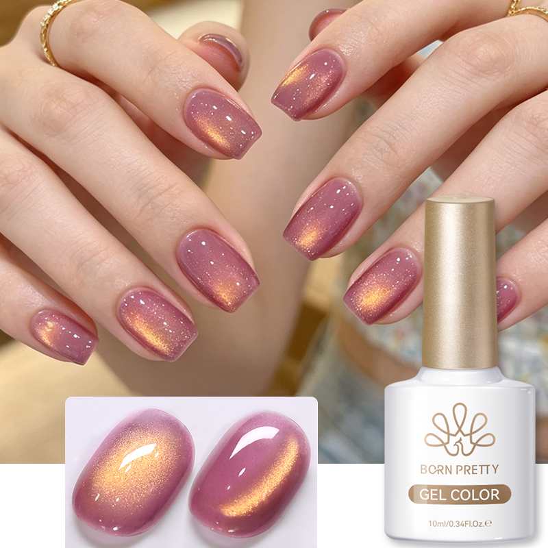 Resin Art Uv Light - BORN PRETTY 10ml スカーレットジェイドカラー キャットマグネティックジェルネイルポリッシュ ローズゴールドライト