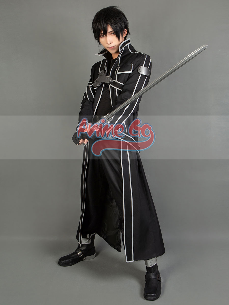 Resin Art Online - キリト桐ヶ谷和人コスプレ衣装アニメソードアートオンラインキリト黒 SAO 制服男性衣装