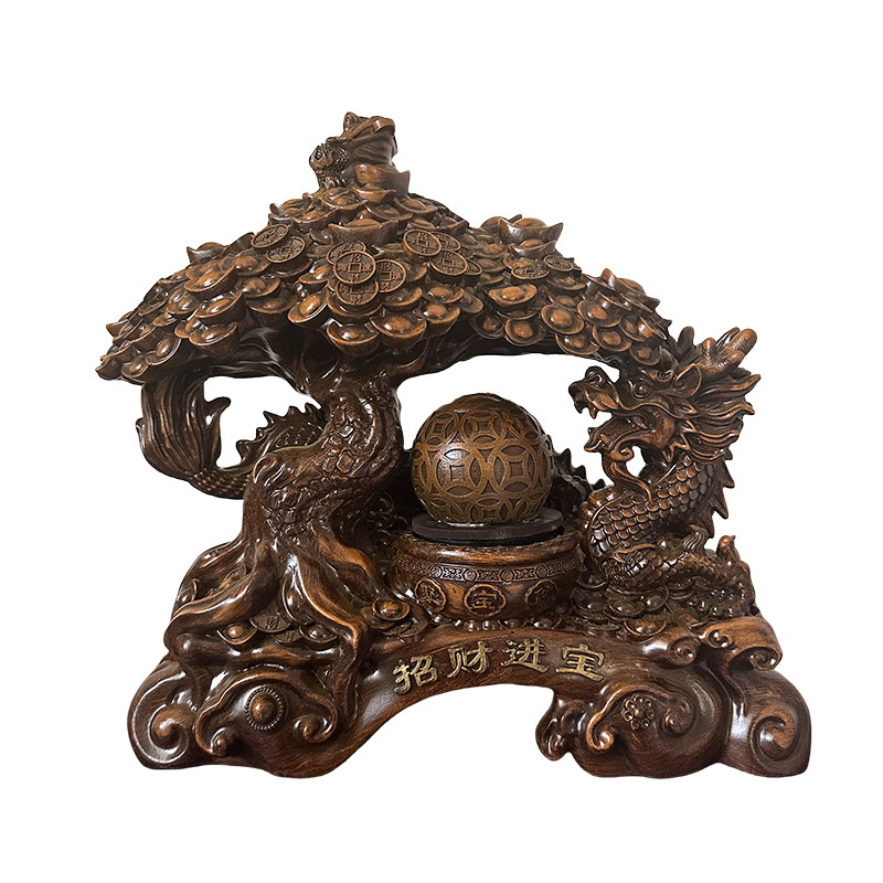 Resin Art Meaning - ￥ # 招財金宝 中国の旧正月装飾樹脂製ツリー オフィス/自宅玄関飾り 安全を象徴する芸術的なテーマのオープニング装飾