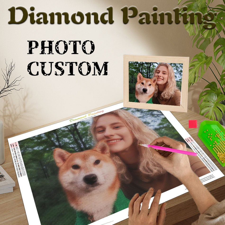 Resin Art Gift For Wedding - 写真カスタムダイヤモンドペインティング ウォールアート作成 DIYクラフト カスタム写真ダイヤモンドアート カスタム画像 ユニークなギフト
