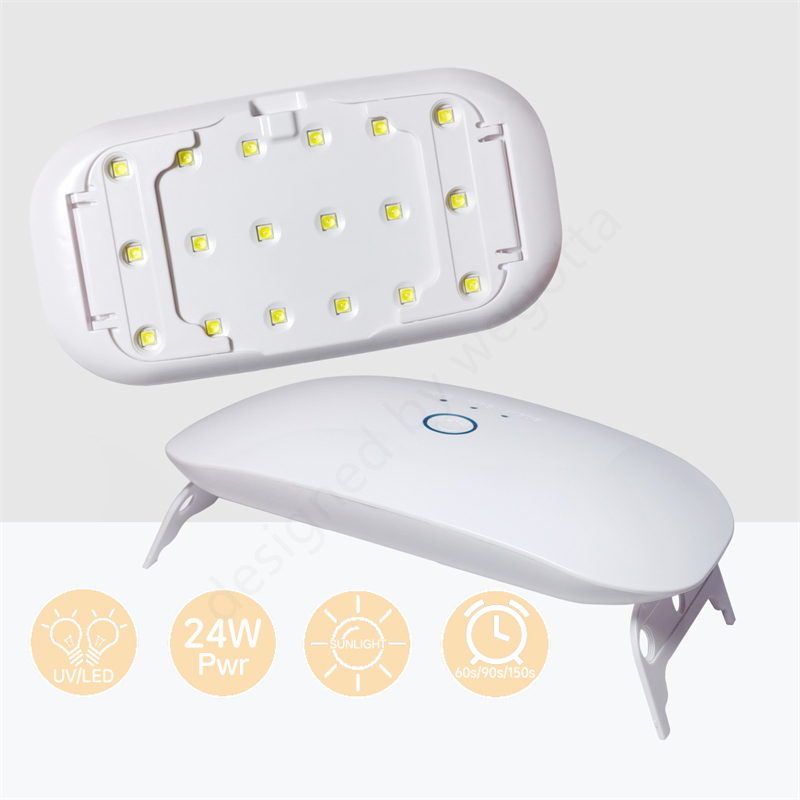 Resin Art Uv Light - 24W USB充電式ジェルネイル用UV LEDランプ、ミニネイルドライヤー爪用UVライト、樹脂硬化用UVランプ