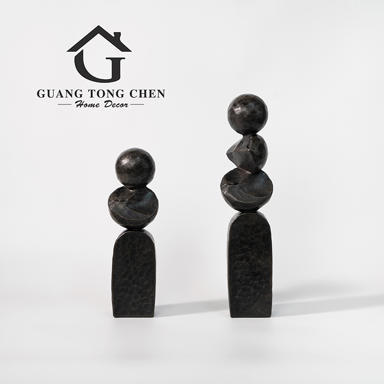 Resin Art Decoration Items - モダンアートデコ樹脂工芸品 幾何学模様インテリアテーブルキャビネット装飾品 ホームデコレーション樹脂製正方形柱飾り