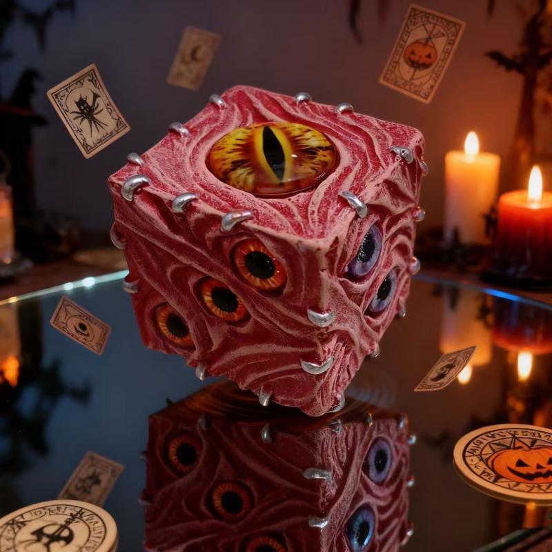 Resin Art Decoration Items - 抽象的な目悪魔のサイコロ振り子トリックアーティファクトパーソナライズされた家の装飾ダークウィンドアート狩猟テーマコレクタブルトイフィギュア