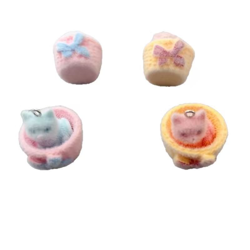 4個入り3Dぬいぐるみ樹脂製猫ペンダント、DIYジュエリー製 - Resin Art Store のレビューと価格