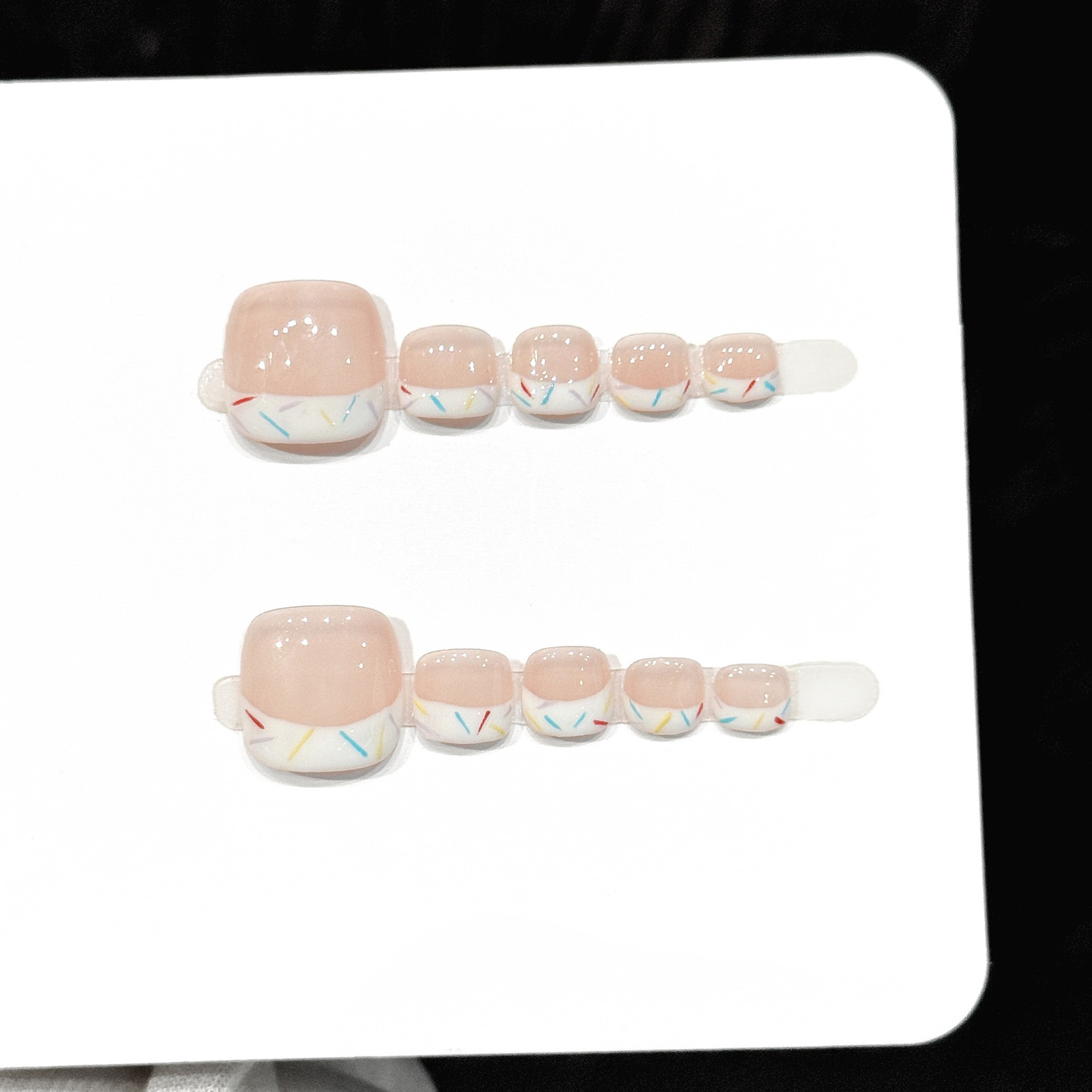 10個入り フレンチスタイル ヌードグラフィライン つけ爪  - Resin Art Online のレビューと価格