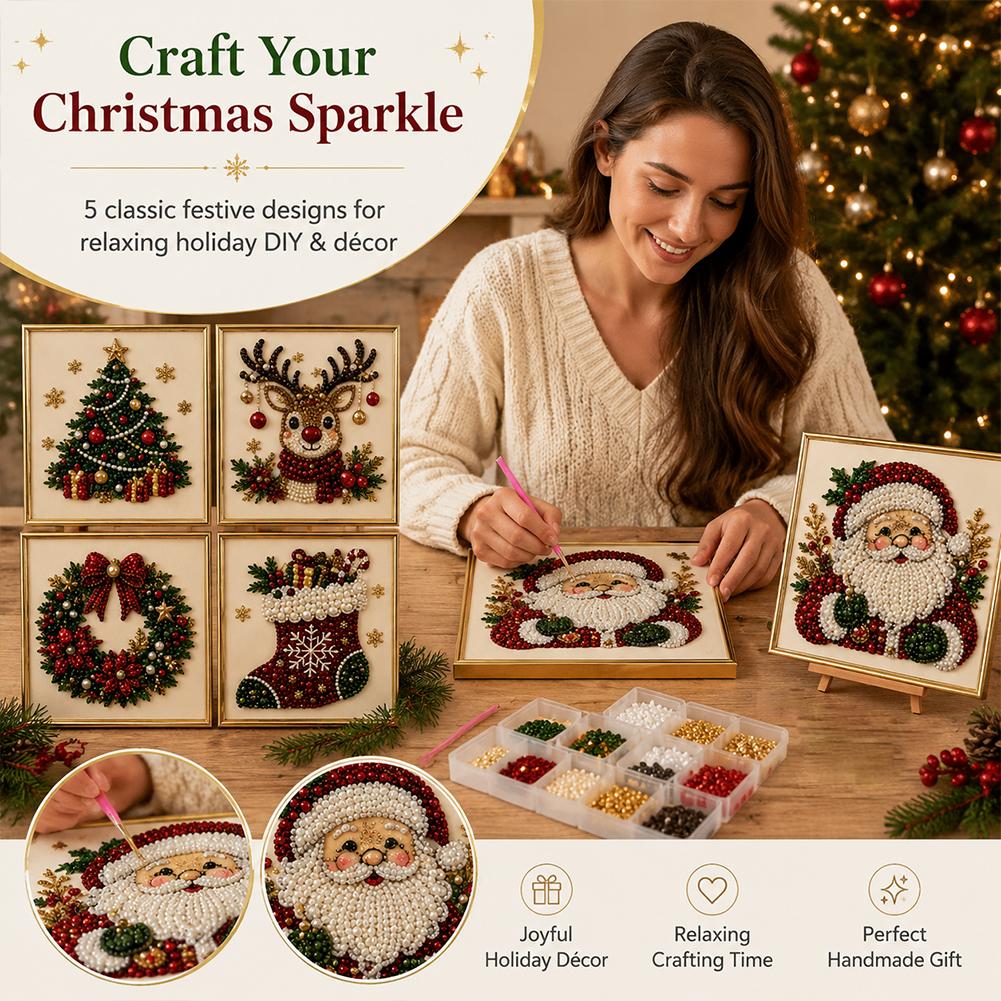 クリスマス サンタクロース パールアート DIYキット 額入 - Resin Art Craft のレビューと価格
