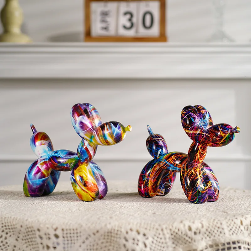 樹脂製の落書きバルーン犬の置物、動物の像、アートクラフト、室 - Resin Art Decoration Items のレビューと価格