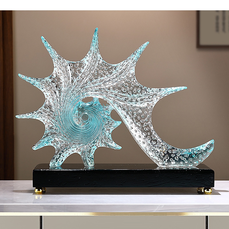 ライト高級ヒトデ彫刻玄関装飾樹脂工芸品ホテルの装飾品ホームア - Resin Art Lamp のレビューと価格