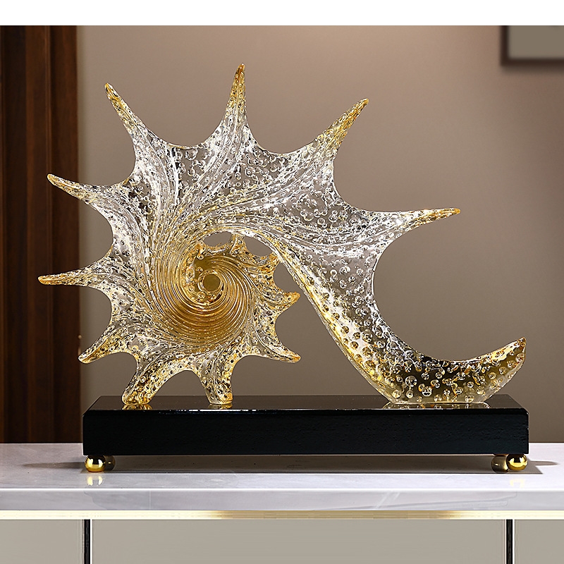 ライト高級ヒトデ彫刻玄関装飾樹脂工芸品ホテルの装飾品ホームア - Resin Art Lamp のレビューと価格