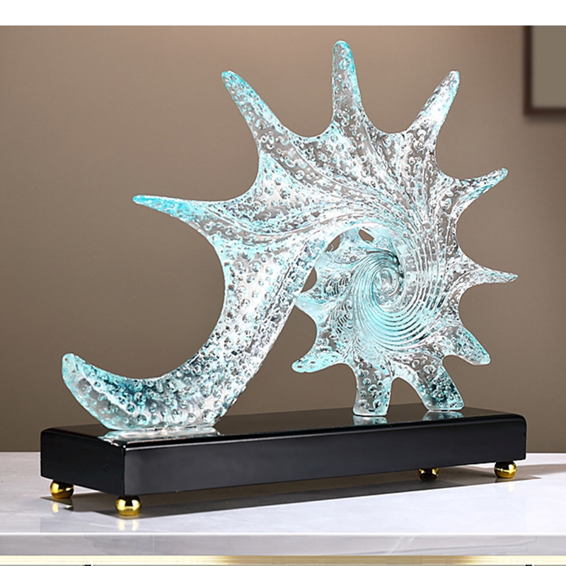 ライト高級ヒトデ彫刻玄関装飾樹脂工芸品ホテルの装飾品ホームア - Resin Art Lamp のレビューと価格