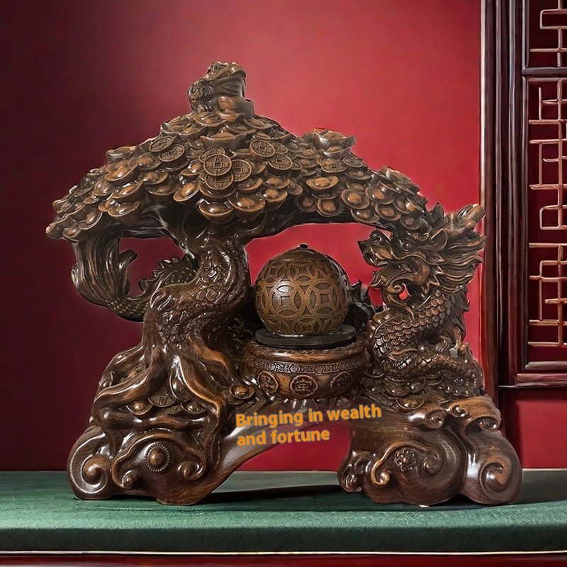 ￥ # 招財金宝 中国の旧正月装飾樹脂製ツリー オフィス/自 - Resin Art Meaning のレビューと価格