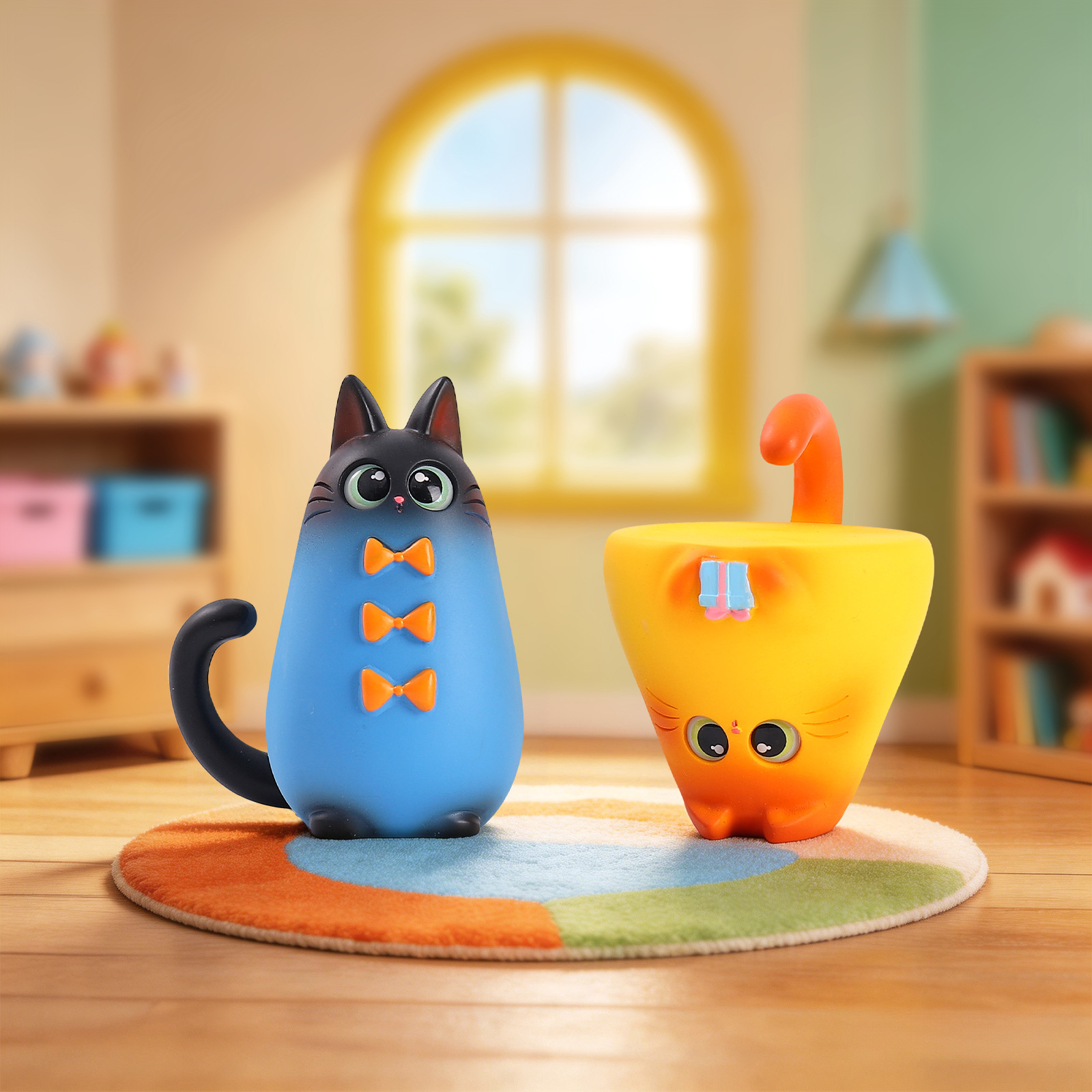 ブラインドボックス猫フィギュア樹脂製クリエイティブ漫画デスク - Resin Art Decoration Items のレビューと価格