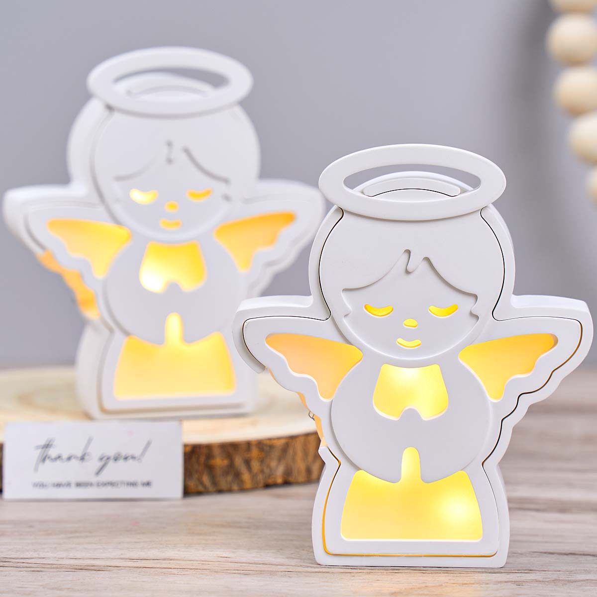 クリスマスエンジェルランプシルエット型 DIY 手作りギフト - Resin Art Lamp のレビューと価格