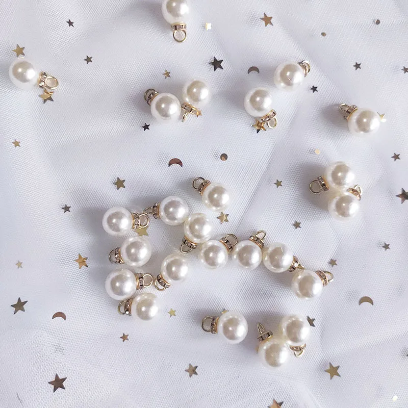 30 個ラウンドパールダイヤモンドペンダントゴールドシルバー - Resin Art Gift For Wedding のレビューと価格