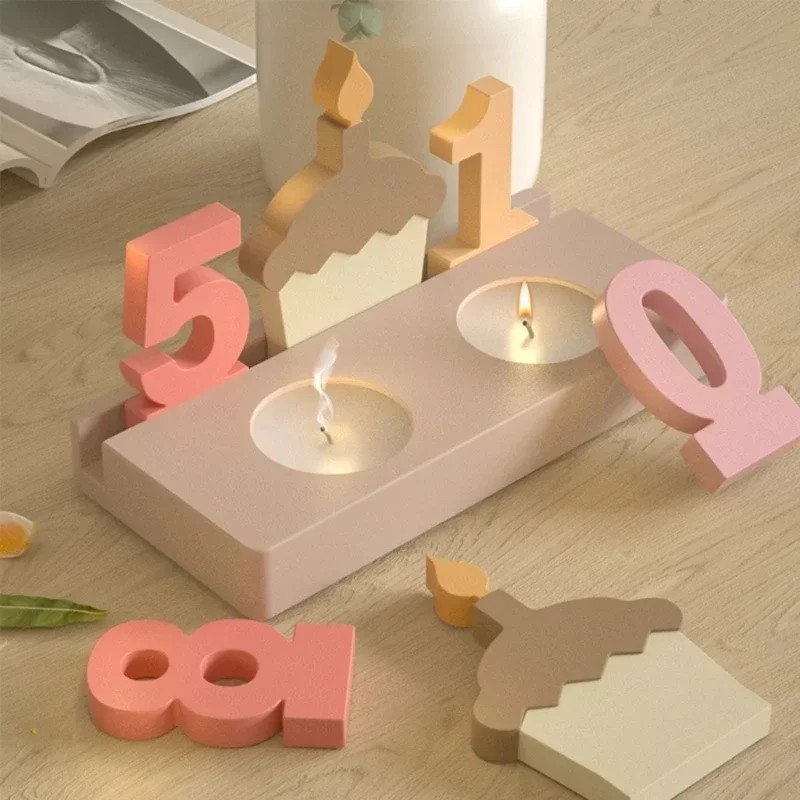 2個入り誕生日ケーキシリコンモールド、正方形ベースモールド、 - Resin Art Craft のレビューと価格