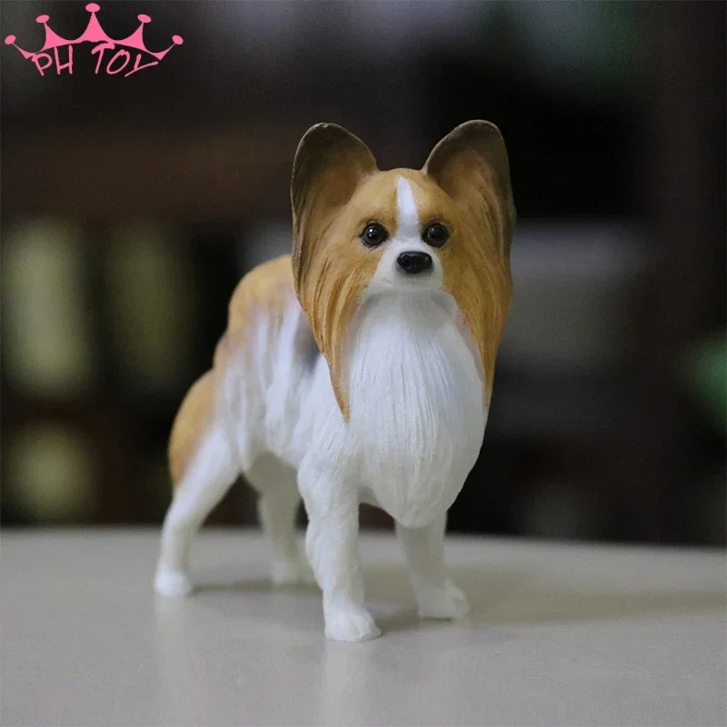 1/6スケール模擬パピヨン蝶耳犬モデル、アクションフィギュア - Resin Art Decoration Items のレビューと価格