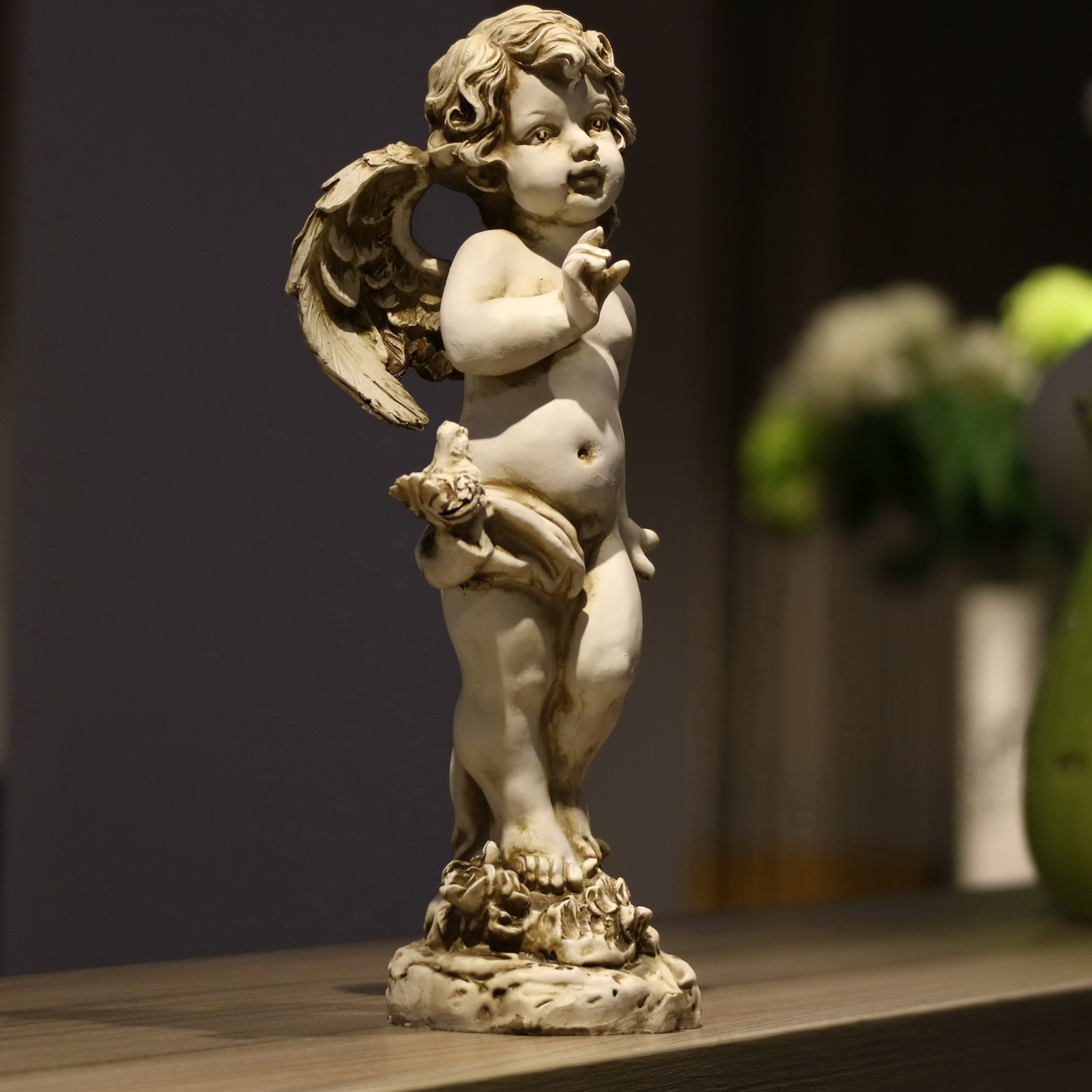 レトロ樹脂天使の置物 29 センチメートル家の中庭の装飾アー - Resin Art Gift For Wedding のレビューと価格