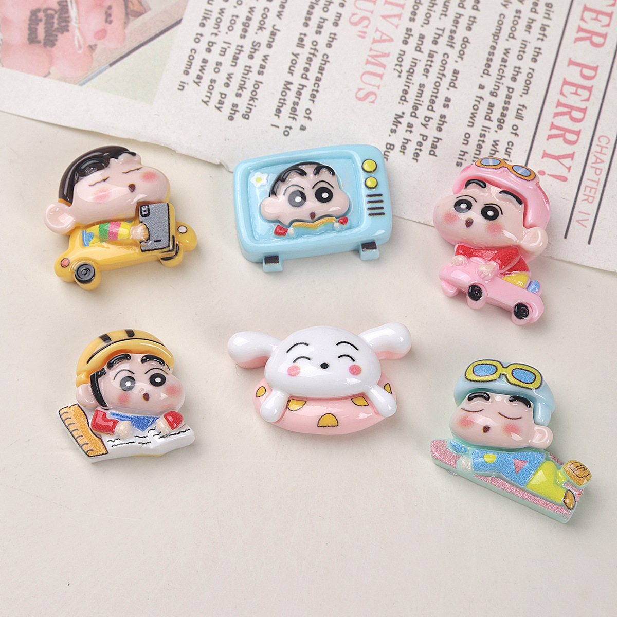 かわいいクレヨンしんちゃん樹脂製アクセサリー装飾人形アニメ漫 - Resin Art Phone Case のレビューと価格
