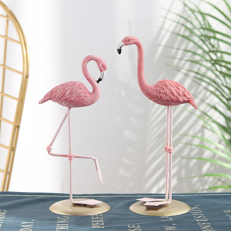 ピンクのフラミンゴの置物3個セット 熱帯鳥の卓上装飾 モダン - Resin Art Gift For Wedding のレビューと価格