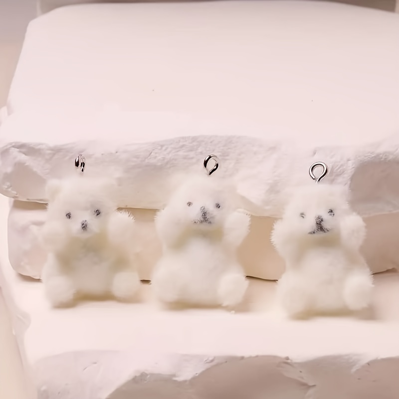 6 個シロクマ樹脂チャームクリスマス氷雪テーマペンダント D - Resin Art Craft のレビューと価格