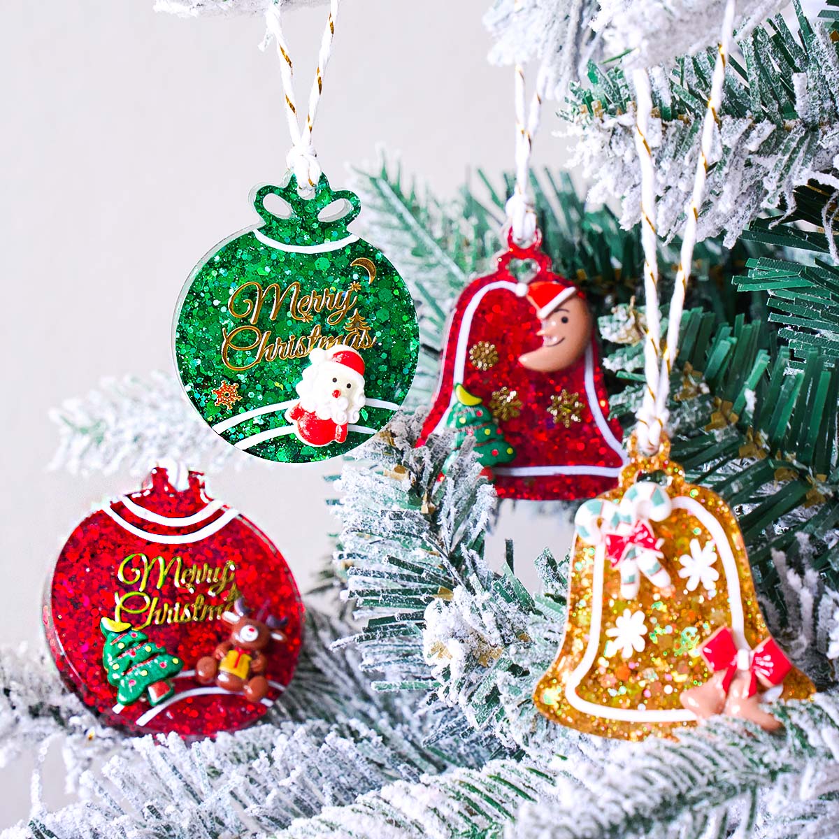 クリスマスタグペンダントシリコンモールドDIY手作りラウンド - Resin Art Products のレビューと価格
