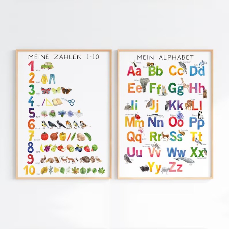 2026年版 ABC子供用ポスター モンテッソーリ・ヴァルド - Resin Art Learning のレビューと価格