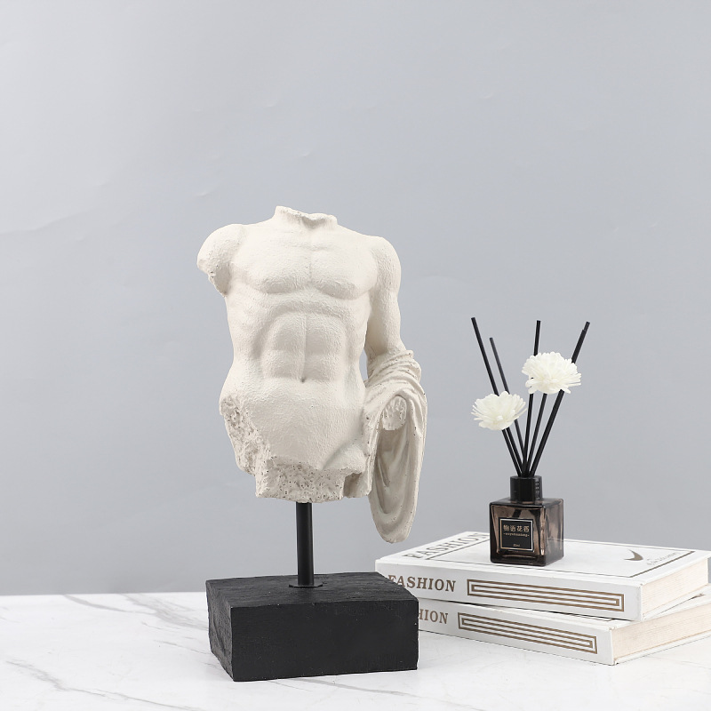 北欧風クリエイティブな半身彫刻オーナメント ミニマリスト樹脂 - Resin Art Decoration Items のレビューと価格