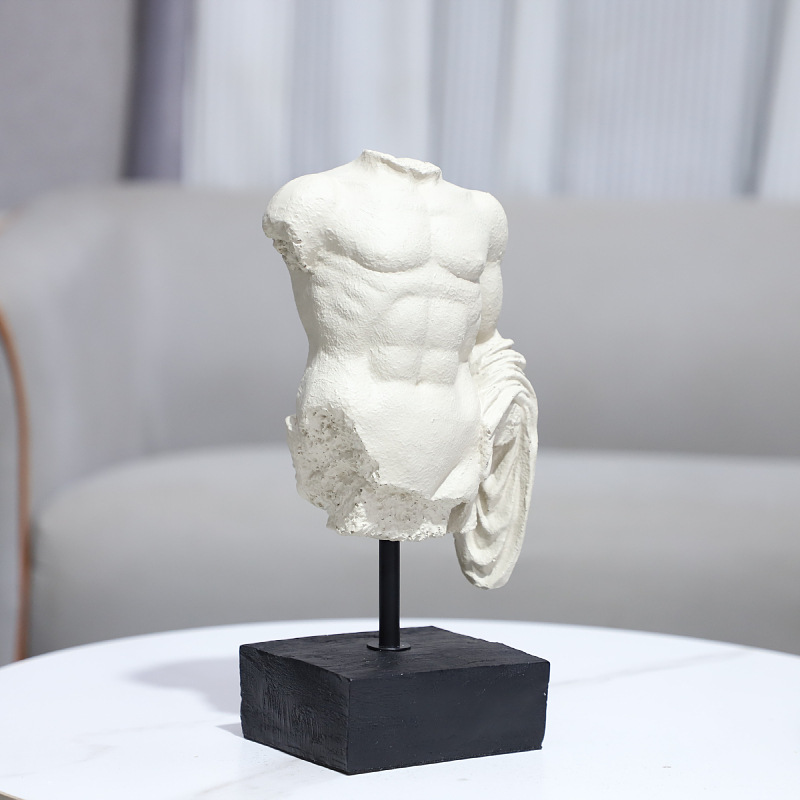 北欧風クリエイティブな半身彫刻オーナメント ミニマリスト樹脂 - Resin Art Decoration Items のレビューと価格