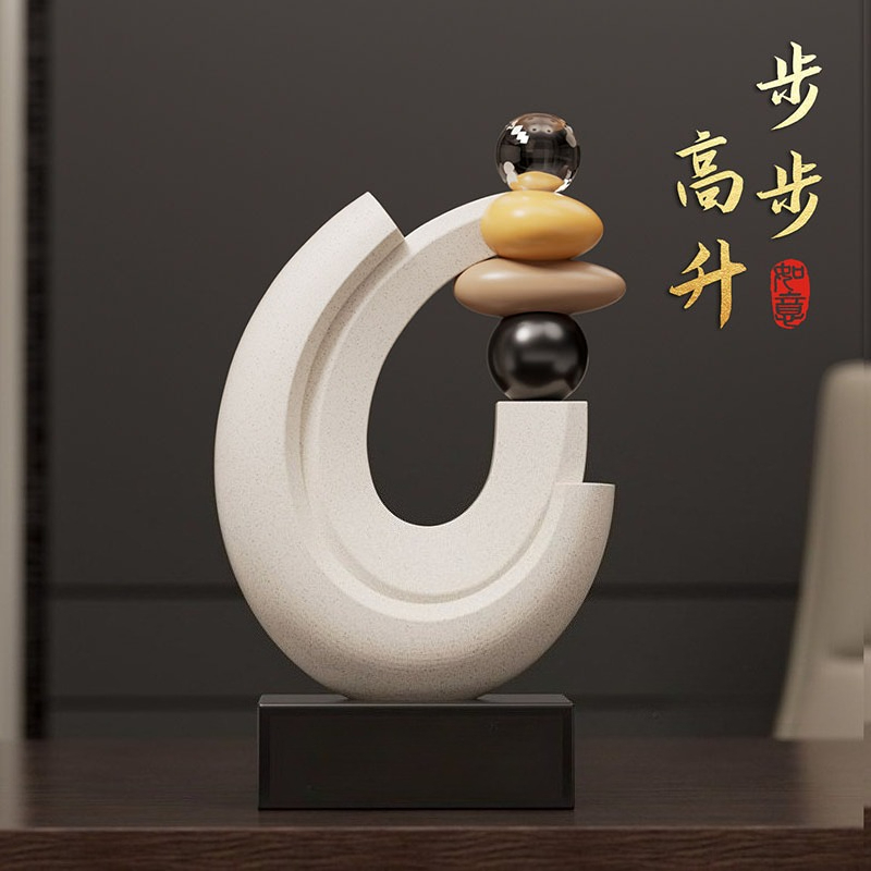 家の装飾幸運石像デスクトップ装飾品北欧リビングルームディスプ - Resin Art Gift For Wedding のレビューと価格