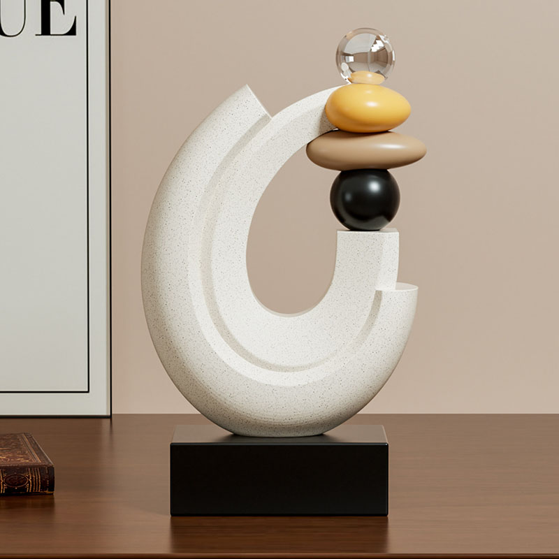 家の装飾幸運石像デスクトップ装飾品北欧リビングルームディスプ - Resin Art Gift For Wedding のレビューと価格