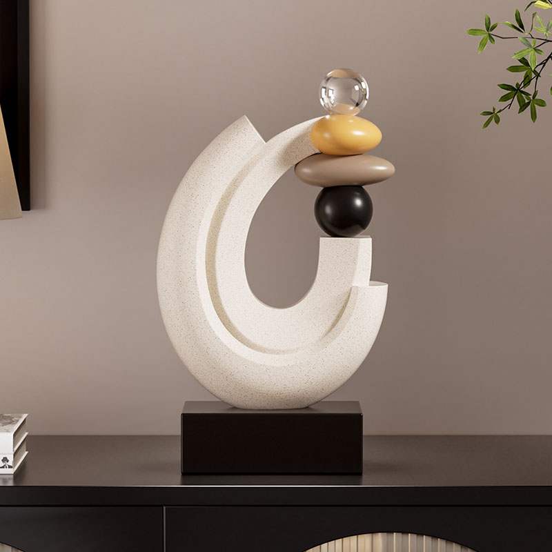 家の装飾幸運石像デスクトップ装飾品北欧リビングルームディスプ - Resin Art Gift For Wedding のレビューと価格