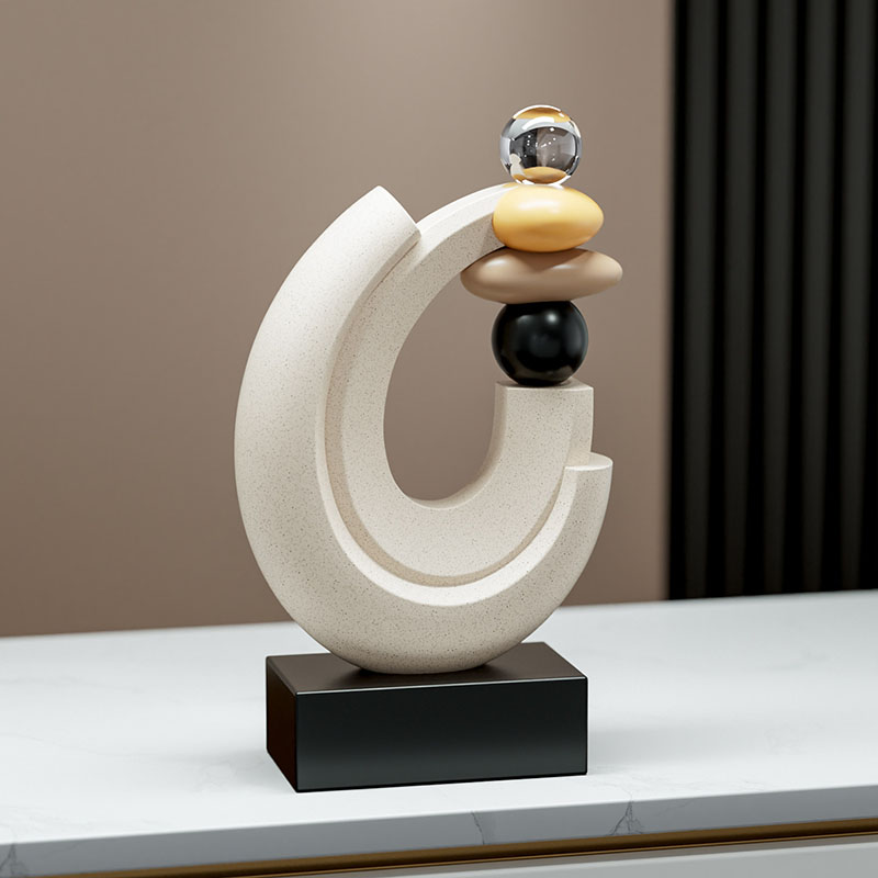 家の装飾幸運石像デスクトップ装飾品北欧リビングルームディスプ - Resin Art Gift For Wedding のレビューと価格