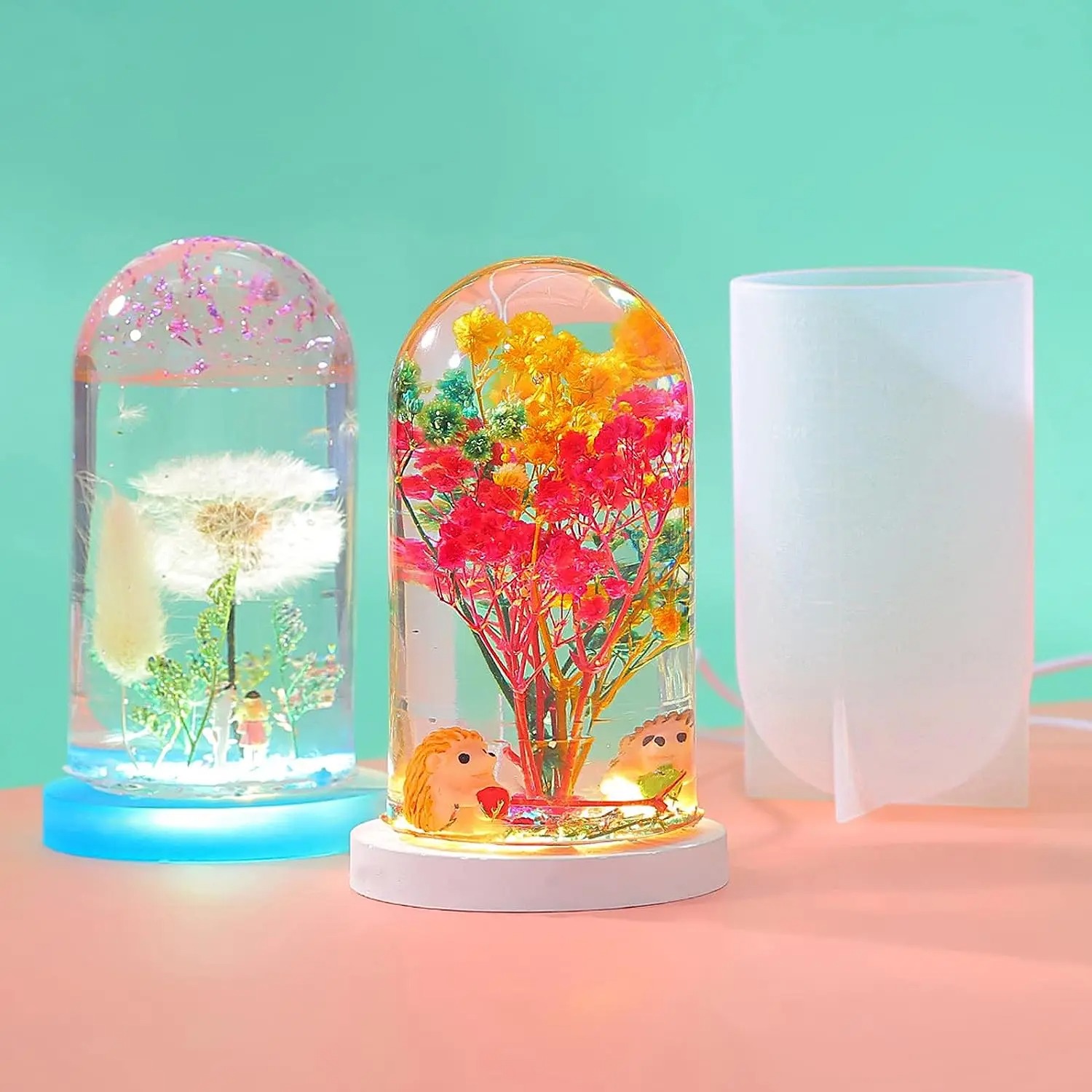 DIY クリスタルエポキシ樹脂モールド Led ナイトライト - Resin Art Lamp のレビューと価格