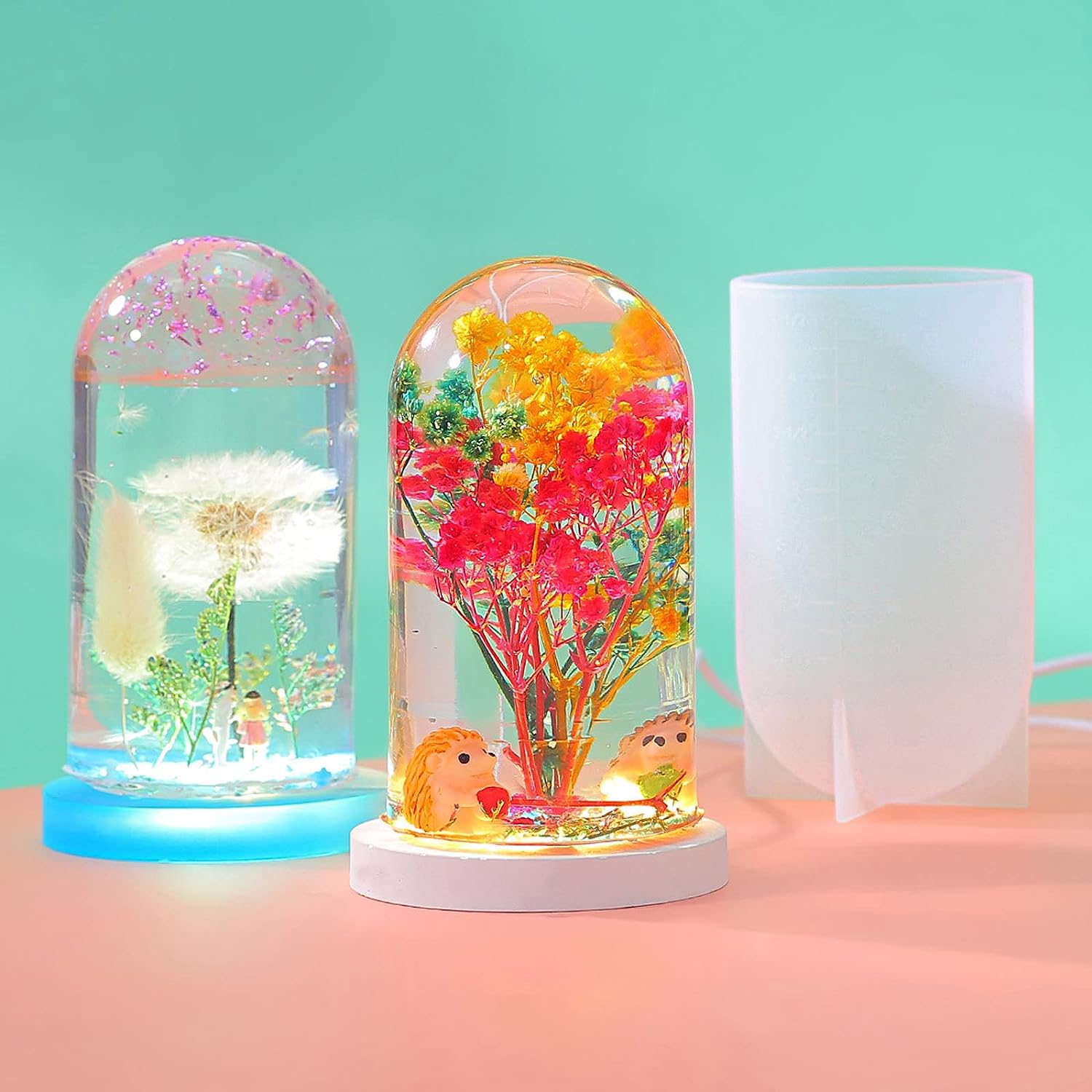 DIY クリスタルエポキシ樹脂モールド Led ナイトライト - Resin Art Lamp のレビューと価格