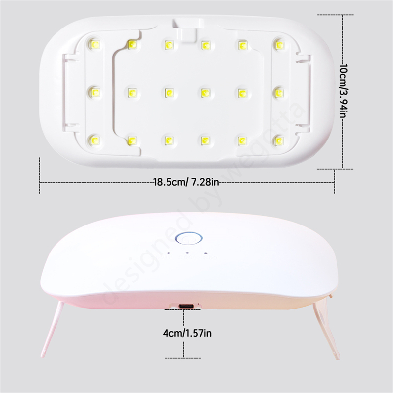 24W USB充電式ジェルネイル用UV LEDランプ、ミニネ - Resin Art Uv Light のレビューと価格