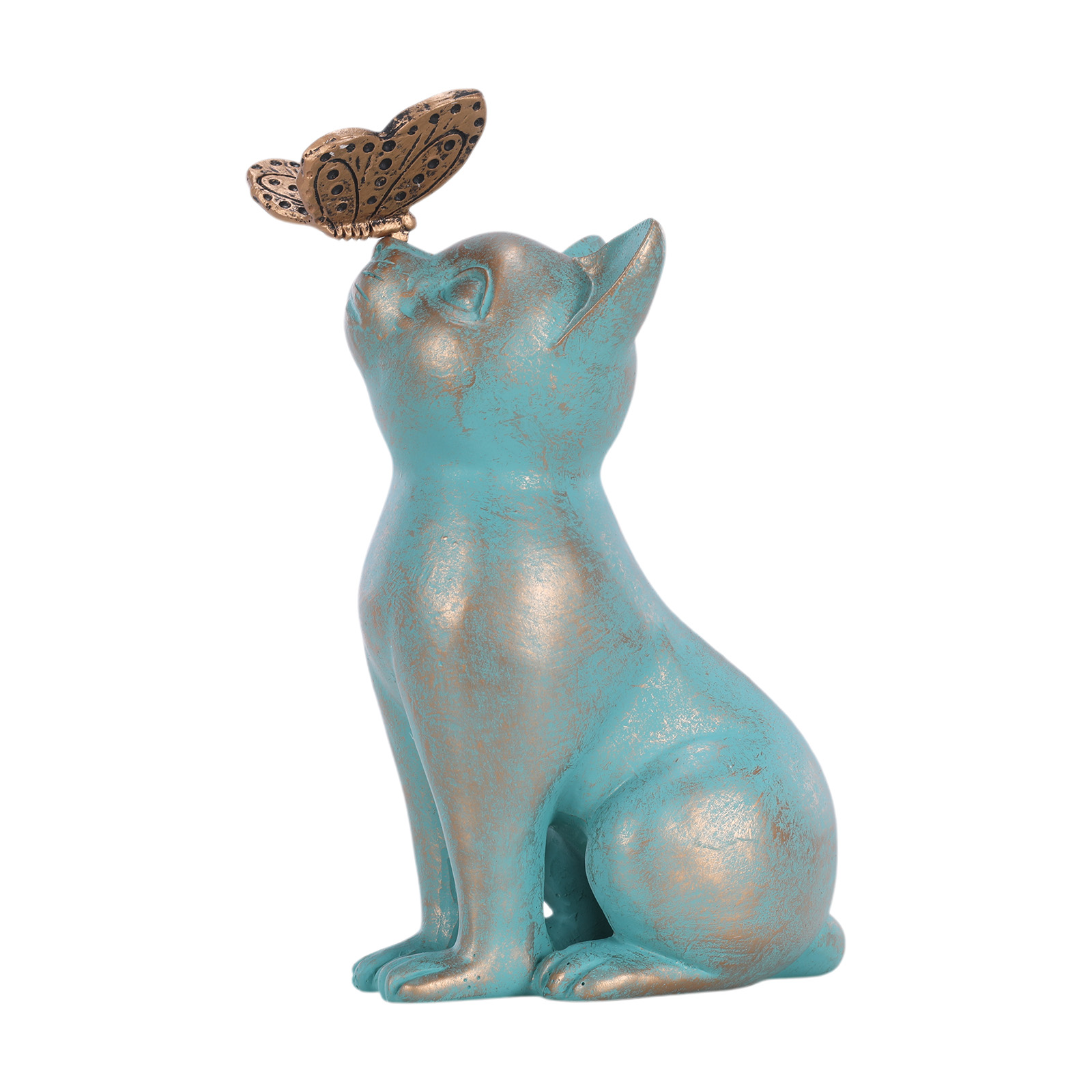 樹脂猫の彫刻アートオーナメント庭の風景子猫像手工芸品防水家の - Resin Art Sculptures のレビューと価格