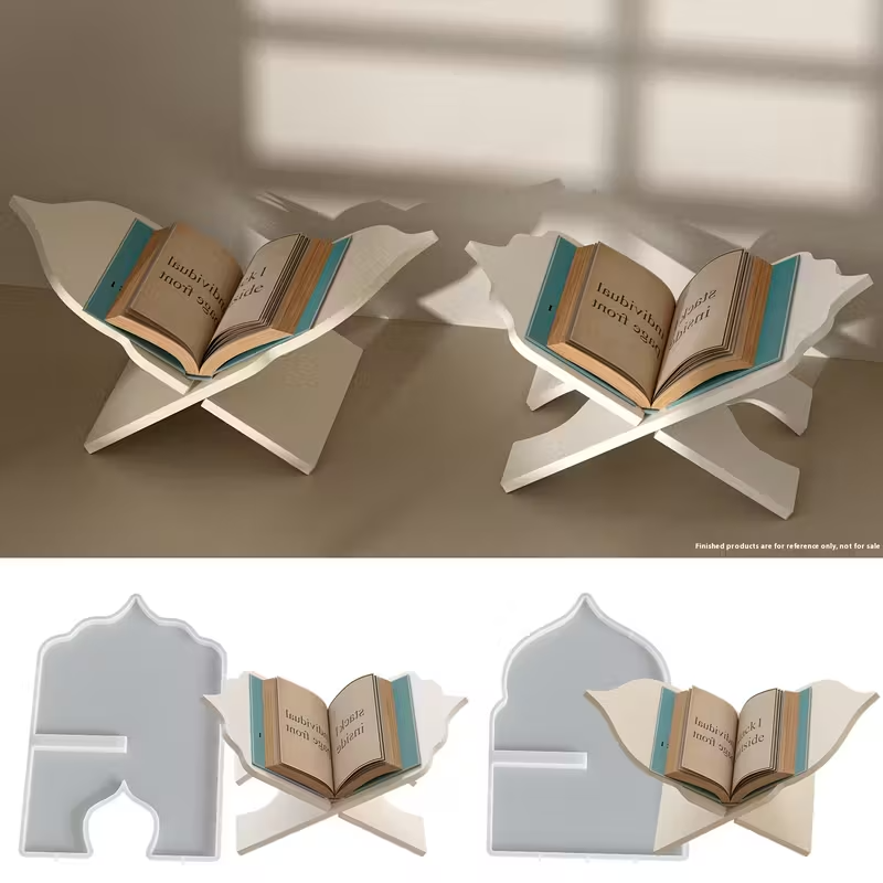DIY折りたたみブックスタンドシリコンモールド手作りヴィンテ - Resin Art Quran のレビューと価格