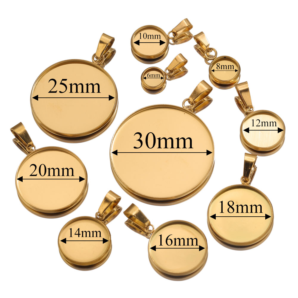 10 個ステンレス鋼ゴールドペンダント樹脂トレイベース DI - Resin Art Store のレビューと価格