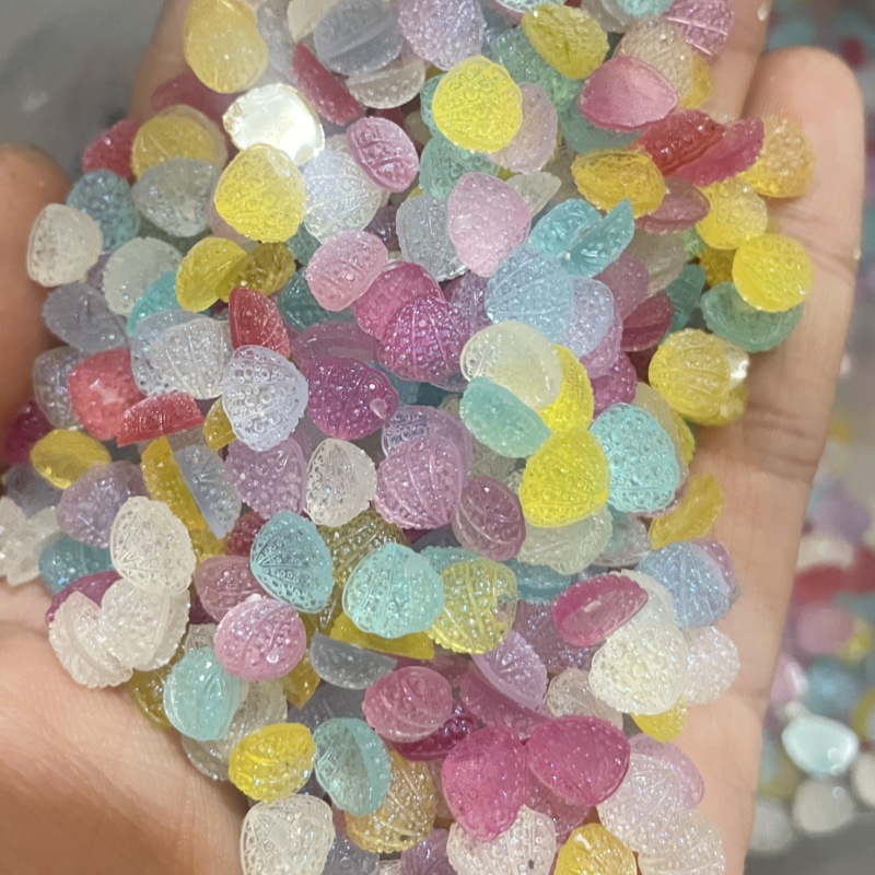 7.7mmミニシュガーフロストシェルフラットバックレジンオー - Resin Art Phone Case のレビューと価格
