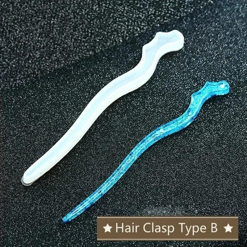 新しい透明ヘアピンシリコーン特殊金型樹脂 DIY ヘアジュエ - Resin Art Store のレビューと価格