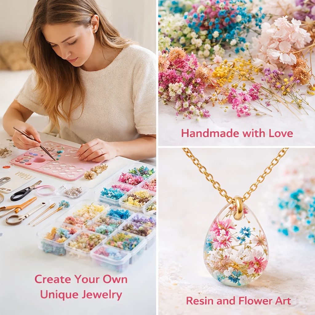 10箱入りミックスドライフラワーブーケセット - 既製の人工 - Resin Art Gift For Wedding のレビューと価格