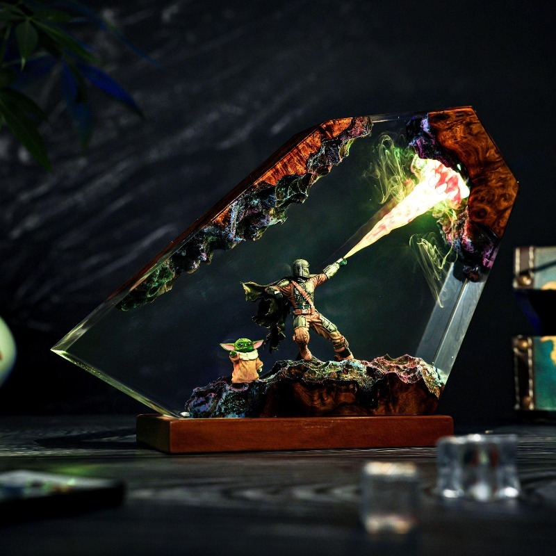 レジンアートランプクラフト樹脂完成品、精巧な家の装飾品 - Resin Art Lamp のレビューと価格