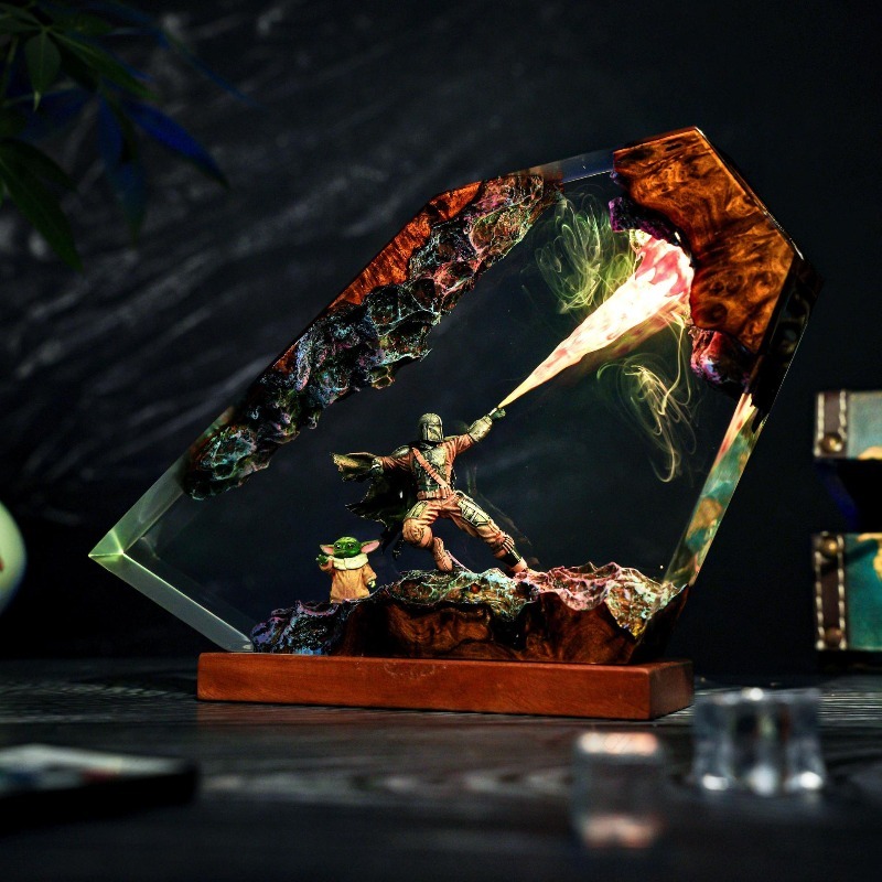 レジンアートランプクラフト樹脂完成品、精巧な家の装飾品 - Resin Art Lamp のレビューと価格