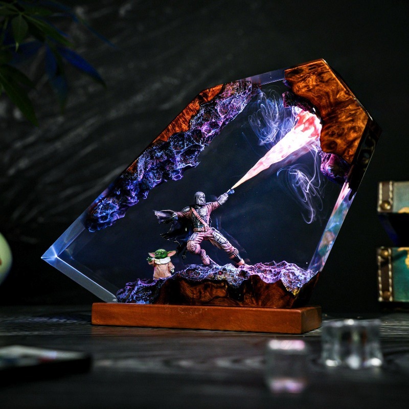 レジンアートランプクラフト樹脂完成品、精巧な家の装飾品 - Resin Art Lamp のレビューと価格