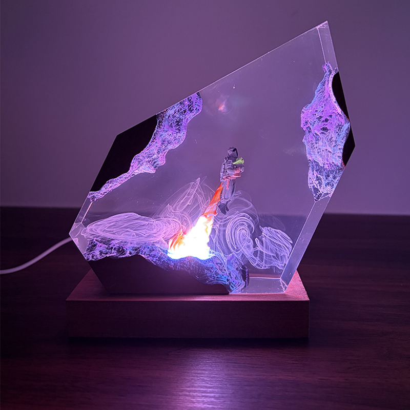 SFアニメフィギュア生物樹脂製テーブルライトクリエイティブア - Resin Art Lamp のレビューと価格