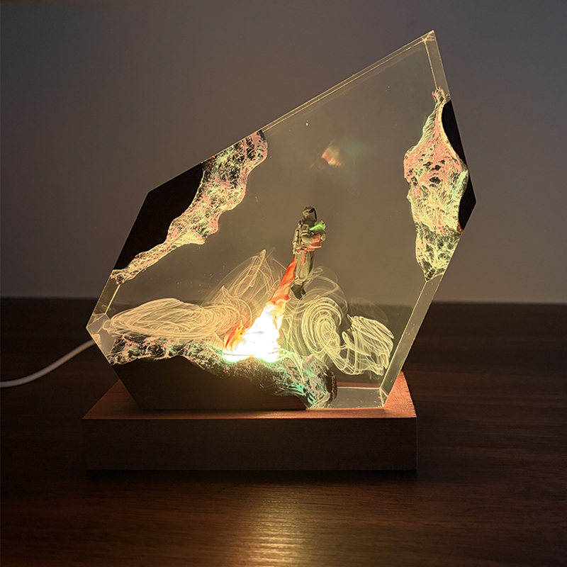 SFアニメフィギュア生物樹脂製テーブルライトクリエイティブア - Resin Art Lamp のレビューと価格