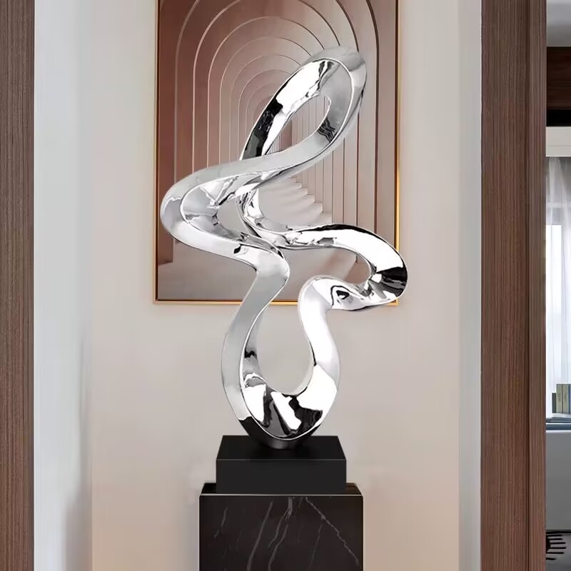 大型抽象彫刻装飾ホテルロビーリビングルームアート装飾デスクト - Resin Art Decoration Items のレビューと価格