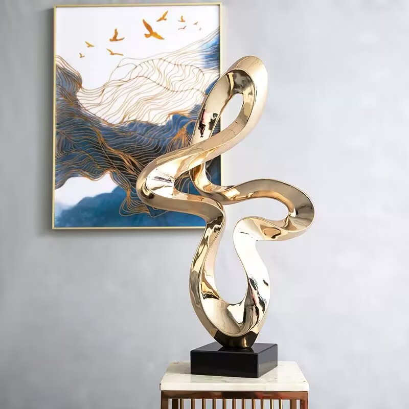 大型抽象彫刻装飾ホテルロビーリビングルームアート装飾デスクト - Resin Art Decoration Items のレビューと価格