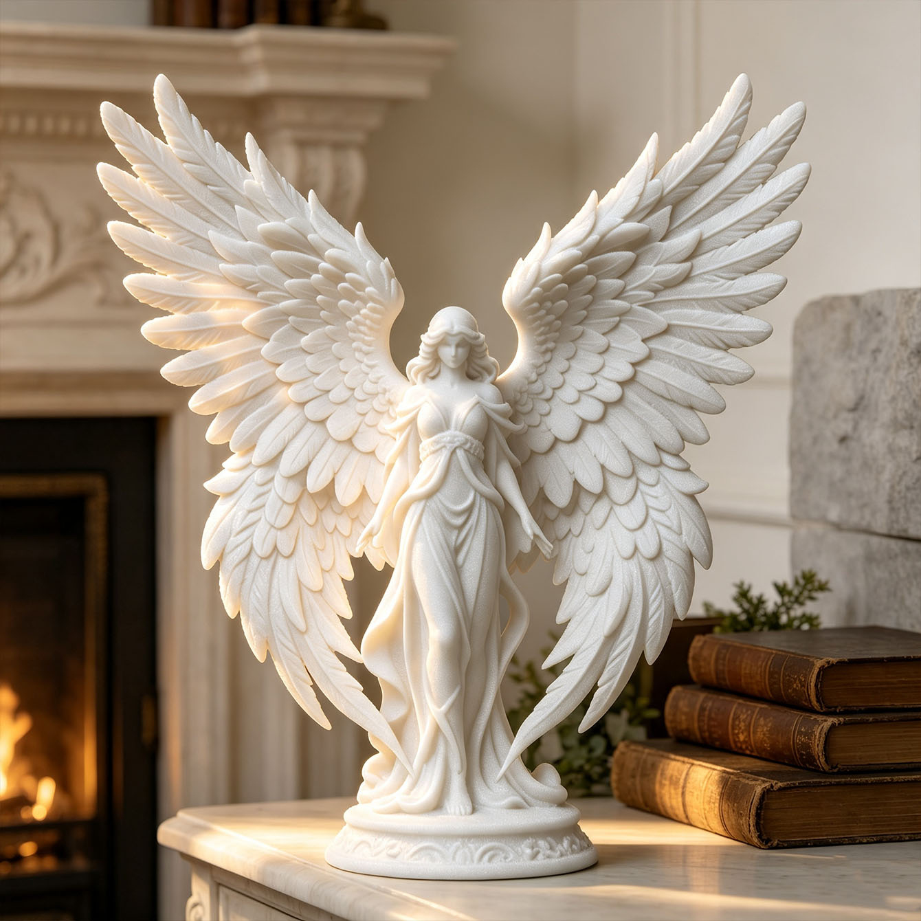 ライトラグジュアリー3Dプリントエンジェル女神ヒーリングオー - Resin Art Lamp のレビューと価格