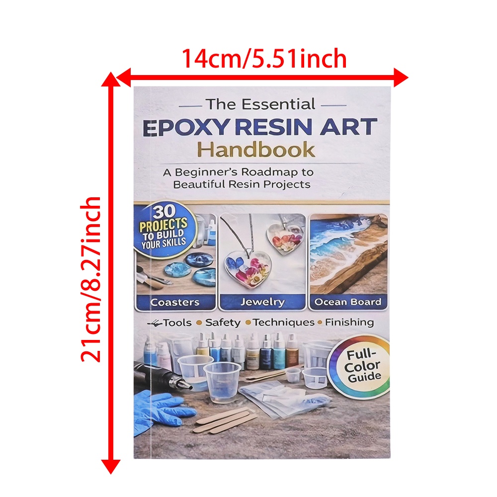 エポキシ樹脂アート初心者向け手工芸ブック |   クリスタル - Resin Art Learning のレビューと価格